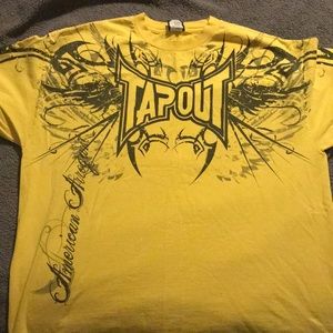 Tap out yellow American badass shirt